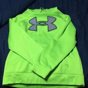 Lime green under armor hoodie